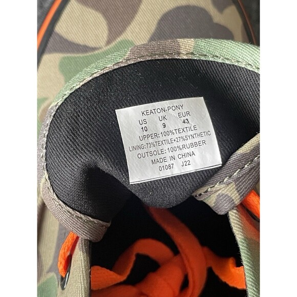 POLO RALPH LAUREN Men Size 10 Keaton Pony Camo Casual Sneaker NEW Camo/Orange - Picture 9 of 11